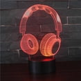 thumbnail image 1 of Lámpara De Noche Con Luz De Noche 3D Táctil Colorida En Forma De Auriculares Para Uso Doméstico Moyic HA025305-00, 1 of 7