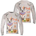 thumbnail image 3 of Trick or Treat Boston Terrier Funny Mummy Cosplay Pumpkin Candy Basket All Over Print 3D Sweatshirt Unisex Merch Gentleman Dog Lover Gifts - 12016, 3 of 6