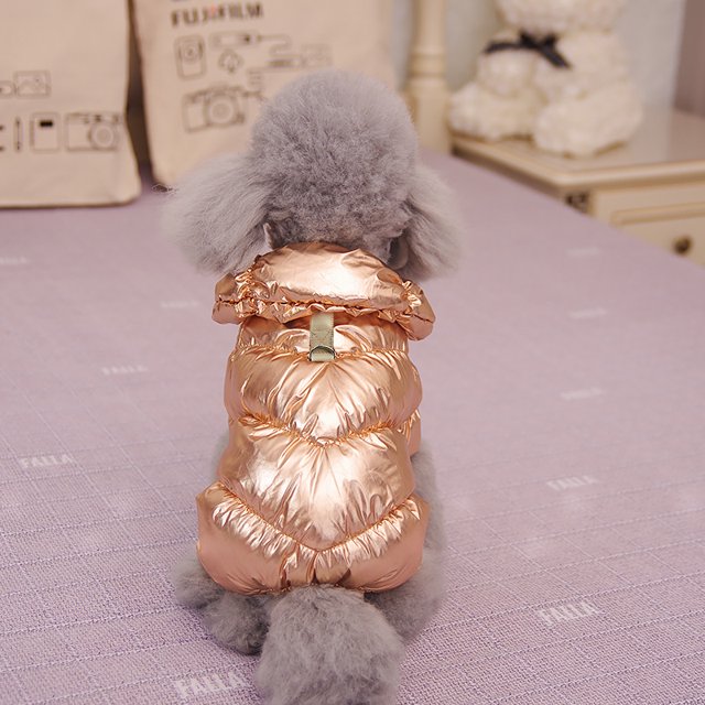 Ropa acolchada de algodón para perros de otoño e invierno, ropa de cuatro patas con hebilla para osos de peluche, ropa para mascotas para gatos, gruesa y cálida