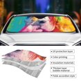 thumbnail image 5 of Bingfone Watercolor White Horse Car Windshield Sun Shade Protector Keep Your Vehicle Cool Sun Shield Visor Cover Foldable for Car Truck SUV-Small, 5 of 8