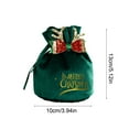 thumbnail image 3 of Christmas Velvet Bags with Drawstring and Bow, Gift Pouches Candy Bag Bundle Pocket Wrapping Bags for Xmas Birthday Wedding Party Supplies 13*10cm (D), 3 of 6