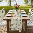 thumbnail image 4 of Table Runners 72 Inches Long Dress Scarves, Summer Botanical Farmhouse Kitchen/Dining Table Runner, Coffee Tablerunners, Green Spring Floral Birds Rustic 14x72 Inch, 4 of 9