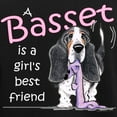 thumbnail image 3 of CafePress - Basset Girls Friend Women's Dark Pajamas - Women's Short Sleeve Print T-Shirt and Pants Dark Cotton Pajama Set, 3 of 7
