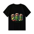 thumbnail image 4 of Virmaxy (2-14 Years Old)Pickle Letter Printed Shirt For Toddler Boys Girls Casual Printed Gherkin Pattern T-Shirt Kids Spring Summer Loose Short Sleeve Crew Neck Top Black-4 9 Years, 4 of 4