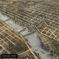 thumbnail image 2 of 1868 Grand Rapids Michigan Map - Vintage Grand Rapids Wall Art - Old Map of Grand Rapids MI Poster - Historic Bird's Eye View of Grand Rapids Michigan Map Poster, 2 of 8