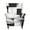 Black White Abstract Geometric, variant on SEANATIVE 2 Piece Wingback Chair Slipcovers Stretch Spandex Wing Chair Covers with Seat Cushion Cover Non-Slip Furniture Protector with Elastic Bottom for Living Room Decor, Navy Blue Gold Marble