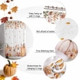 thumbnail image 5 of Shower Curtain 36"W x 72"L Autumn Thanksgiving Pumpkins Flowers Leaves Fabric Shower Curtains Set with Hooks Water Repellent Bathroom Curtains Machine Washable Bathroom Accessories, 5 of 6