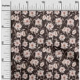 thumbnail image 2 of oneOone Cotton Cambric Brown Fabric Floral Retro Sewing Material Print Fabric By The Yard 56 Inch Wide, 2 of 5