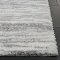 thumbnail image 3 of SAFAVIEH Tahoe Leann Distressed Shag Runner Rug, Ivory/Gray, 2' x 8', 3 of 7