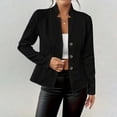 thumbnail image 4 of Women's Textured Single Breasted Blazer, Embossed Pattern Work Jacket, Notch Lapel Office Blazer, Stretch Comfort Fit, Business Casual Blazer, Professional Work Wear, Slim Fit Suit Jacket Black, 4 of 9