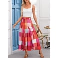 thumbnail image 2 of Trendy Women's Colorful Print Maxi Skirt – High Waist A-Line Design for Summer Fun - [ZhiHiMeRi] | XL, 2 of 12