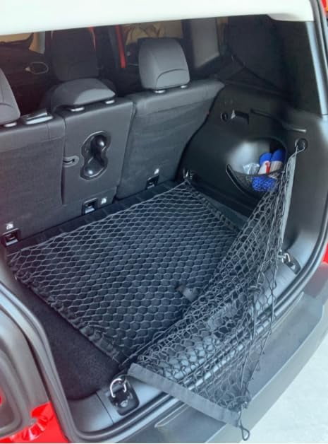 EACCESSORIES EA Trunk Organizer Cargo Net For Jeep Patriot 2007-2017 – Floor & Envelope Style Cargo Nets for SUV – Premium Mesh Elastic Car Trunk Organizer Vehicle Carrier Storage – Compatible Patriot