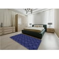 thumbnail image 4 of Ahgly Company Indoor Square Patterned Royal Blue Area Rugs, 5' Square, 4 of 6