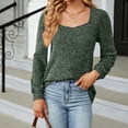 thumbnail image 4 of VBARHMQRT Chandails pour Adolescentes Chandails pour Femmes Col Plat Manches Longues Chemises Amples Décontractées Mode Automne Chandails S 2TG, 4 of 5