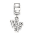 thumbnail image 2 of Sterling S. Rh-p LogoArt Wake Forest University XS Dangle Bead Charm Pendant; for Adults and Teens; for Women and Men, 2 of 3