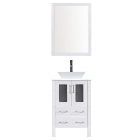 Lesscare Modern 24 Single Bathroom Vanity Set With Mirror