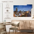 thumbnail image 5 of Elephant Stock Charlotte Uptown Skyline Wall Art - Horizontal Canvas Wall Art - Living Room Wall Decor - Places Canvas - Blue And Gray Decor - 48" x 32", 5 of 8