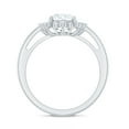 thumbnail image 2 of Rosec Jewels Lab Diamond Vintage Engagement Ring with Halo (8 mm, EF-VS Quality), 14K White Gold, US 6.50, 2 of 8