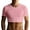 Pink, variant on Men's Tie Dye Crew Neck Crop Top - Short Sleeve Summer Workout Shirt