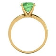 thumbnail image 4 of Solitaire Engagement Ring for Women - 2ct Simulated Green Diamond in 14K Yellow Gold Promise Ring, 4 of 6