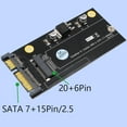 thumbnail image 3 of Adaptateur Carte 20+6 Broches SSD vers SATA 2.5 Pouces pour X1 Carbon, 3 of 6