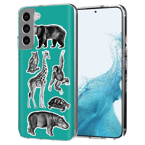 TalkingCase Slim Case Cover Compatible for Samsung Galaxy S22 Plus+ 5G, Little Zoo 1 Print, Lightweight,Flexible,Soft, USA