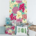 thumbnail image 2 of Designart ' Vintage Yellow and Pink Flowers ' Traditional Canvas Wall Art Print, 2 of 4