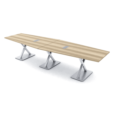 10 Ft Modular Hexagon Shaped Conference Table X Bases Electrical Units