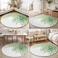thumbnail image 4 of Round Rugs 3Ft, Sage Green Palm Leaves Round Area Rug Washable Indoor Throw Carpet, Summer Tropical Botanical Small Non Slip Circle Rug for Bedroom Living Room Home Decor Aesthetic, 4 of 8