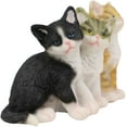 thumbnail image 4 of Ebros Lifelike Trio Shorthair Kittens Cats Sitting Side by Side Figurine 5" Long, 4 of 7