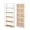 White, variant on DSstyles Folding Bookcase Storage Rack Geometric 5-Tier No Assembly Needed Sturdy Metal Frame 1-Pack