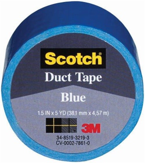 1.5" x 5 YD BLUE 6 ROLLS Scotch BLUE Colored Duct Tape by 3M Scotch 