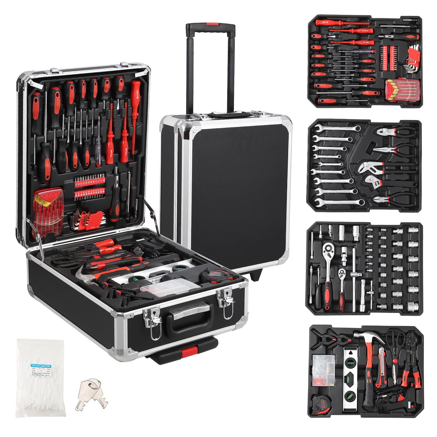 WORKPRO 408-Piece Mechanics Tool Set, Chrome Vanadium Hand Tools