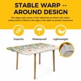 thumbnail image 4 of Eucalyptus Leaves Floral Table Cloths for 3 Foot Rectangle Tables, Spring Rustic Botanical Flowers Patio Waterproof Elastic Fitted Tablecloths, Washable Rectangular Table Cover for Camping, 4 of 8