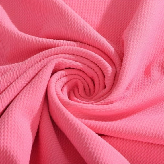Medium Pink Liverpool Bullet Textured Fabric by the yard 4 Way Stretch Solid