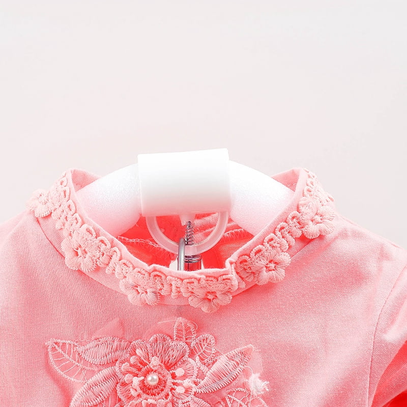 Peacolate 6M-4Years Spring Autumn Baby Girls Sets Denim 3 Pcs Clothes Long Sleeve T-Shirt Denim Jacket and Jeans,Orange,2-3Years