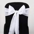 thumbnail image 3 of BalsaCircle 5 Polyester Chair Sashes Bows Ties White, 3 of 3