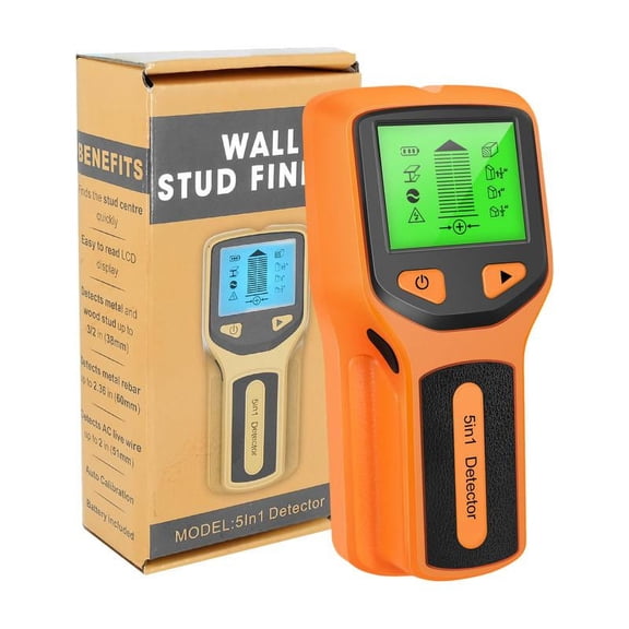 5 In 1 Metal Detector Find Metal Wood Studs AC Voltage Live Wire Detect Wall Scanner Electric Box Finder Wall Detector