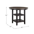 thumbnail image 3 of Lexicon Transitional Wood Counter Height Dining Room Table in Brown/Black, 3 of 5