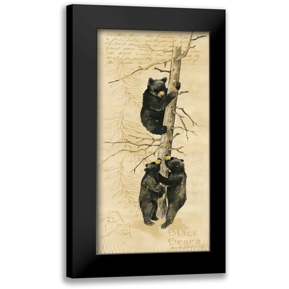 Phillips, Anita 9x14 Black Modern Framed Museum Art Print Titled - Black Bears