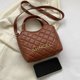 thumbnail image 2 of Bolso acolchado para mujer Correa ajustable Diamond Lattice Bolso diario para niñas (marrón oscuro), 2 of 3