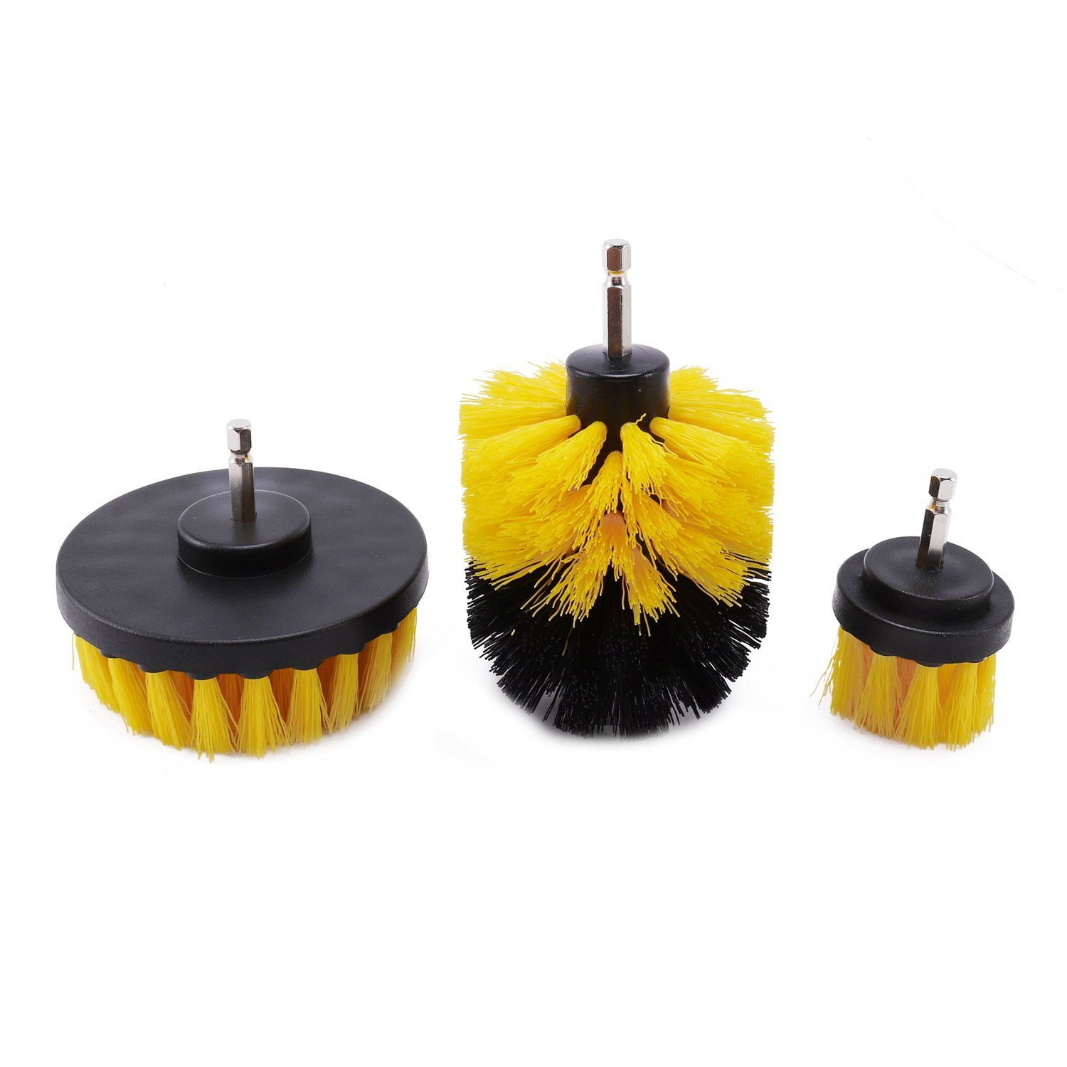 Power Scrubber Drill Brush Set Cleaner Spin Tub Shower Tile Grout Wall 3 Brushes 