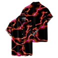 thumbnail image 3 of Camisas s Para Hombre Nueva impresión 3d Impresión digital Camisa de manga corta suelta informal (Red, XXS), 3 of 4