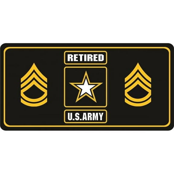 U.S. Army Sergeant First Class Retired Photo License Plate