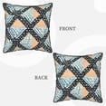 thumbnail image 4 of Velvet Rimmed Pillowcase Is Not Easy To Open Line Deformation Invisible Zipper Opening And Closing Only Pillowcase Does Not Contain Pillow Core Argyle Plaid Lightcoral_1 20"X20", 4 of 7