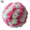 thumbnail image 2 of Cheers.US 8 Inch Hanging Decorative Flower Ball Centerpieces Silk Rose Wedding Kissing Balls Pomanders Wedding Decoration Ball, 2 of 7