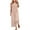 Khaki, variant on Aofany Summer 2 Piece Outfits for Women Linen Set Casual Loose Crew Neck Sleeveless Tank Tops High Waisted Cropped Wide Leg Pants Sets Two Piece Loungewear Suit