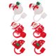 thumbnail image 3 of FOMIYES - 6 tapas de silicona navideñas reutilizables para pajitas, decorativas, con bonito diseño de muñeco de nieve, Papá Noel y botas, para fiestas navideñas, 3 of 3