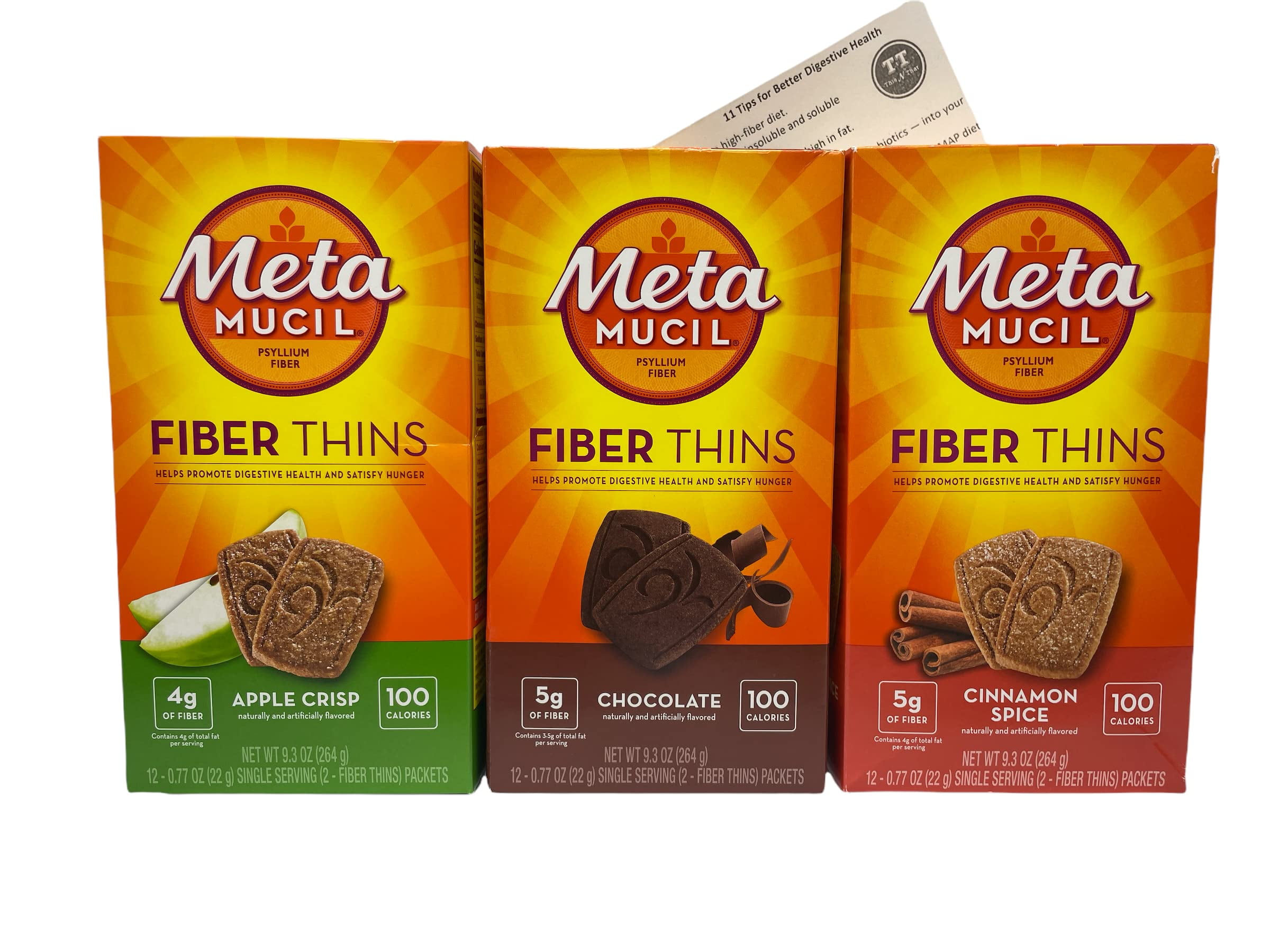 Metamucil Digestive Health Support Psyllium Fiber Thins Bundle