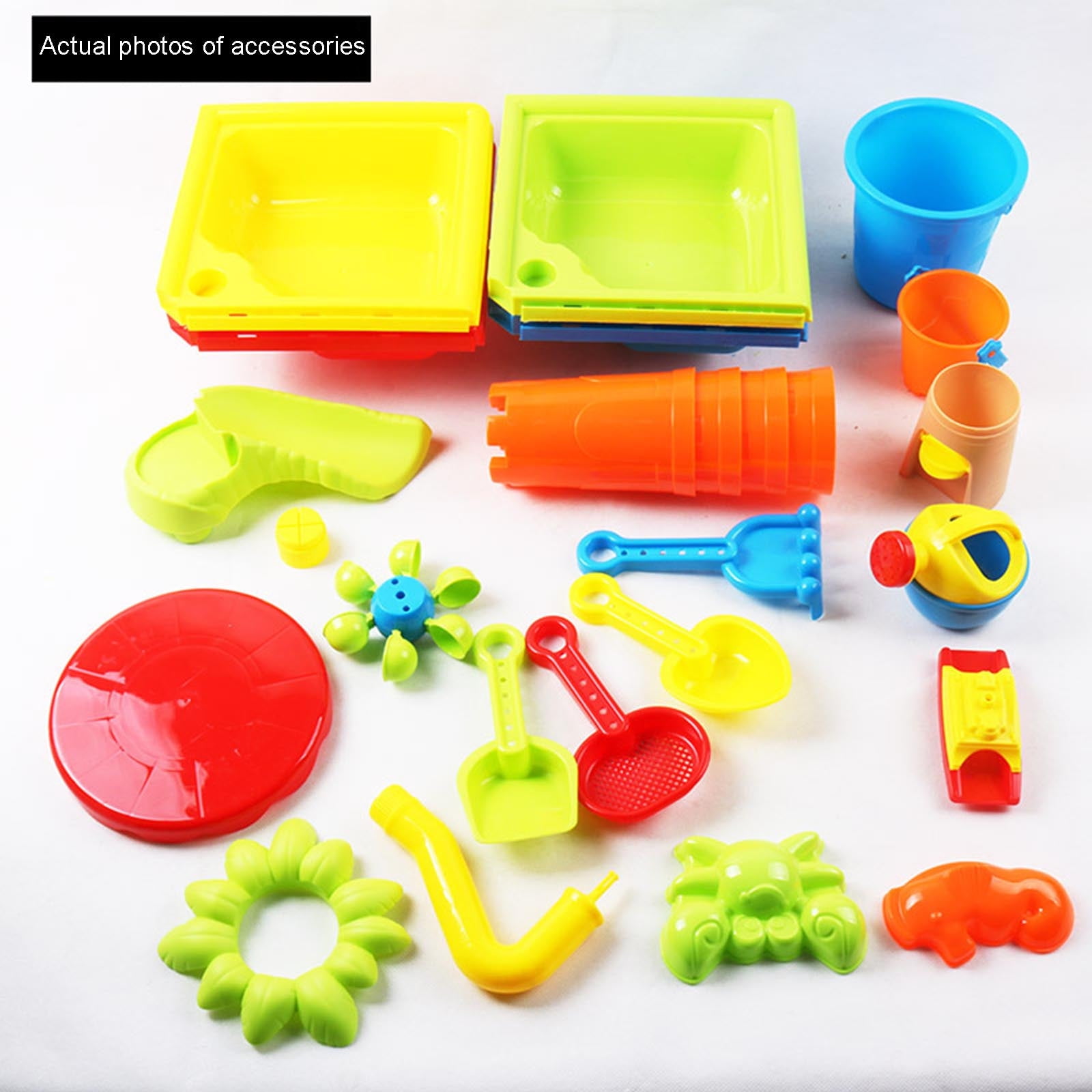 Fufafayo Sand Water Table for Little One 4 In Sensory Play Table, KidsWater Play Table And Sand Table Activity Center, Outdoor Beach Sand WaterToyFor Backyard Garden